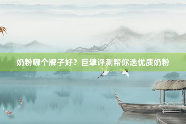 奶粉哪个牌子好？巨擘评测帮你选优质奶粉