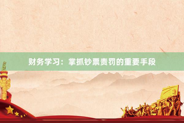 财务学习：掌抓钞票责罚的重要手段